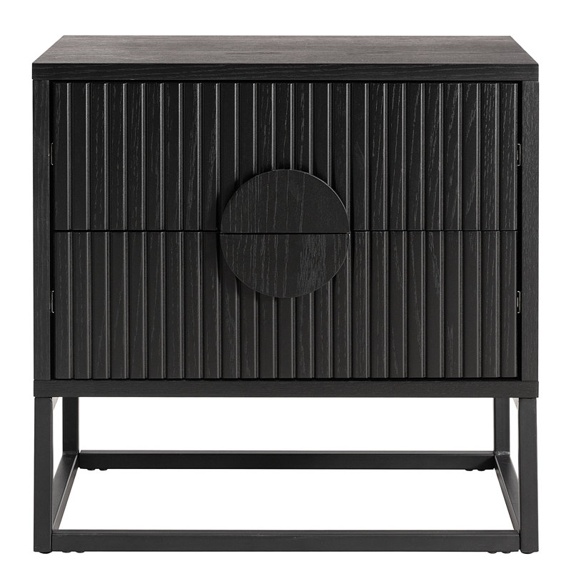 SANGKO Bedside table, oak black