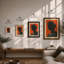 Classical Profile in Silhouette Art Deco - Framed Print-909693397-909693398