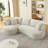 Curved L-Shape Sectional Oversized Sofa-229421131