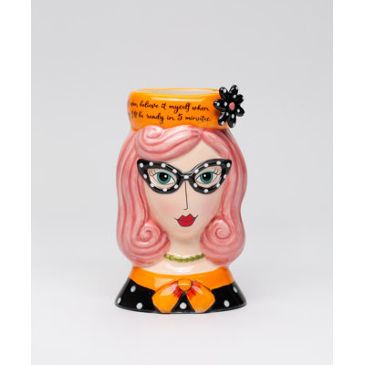 Fine Ceramic Lady Makeup Brush Holder-"I don't even believe it myself when I say"
