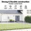 225cm H x 170cm W White Powder-Coated Steel Border Fencing