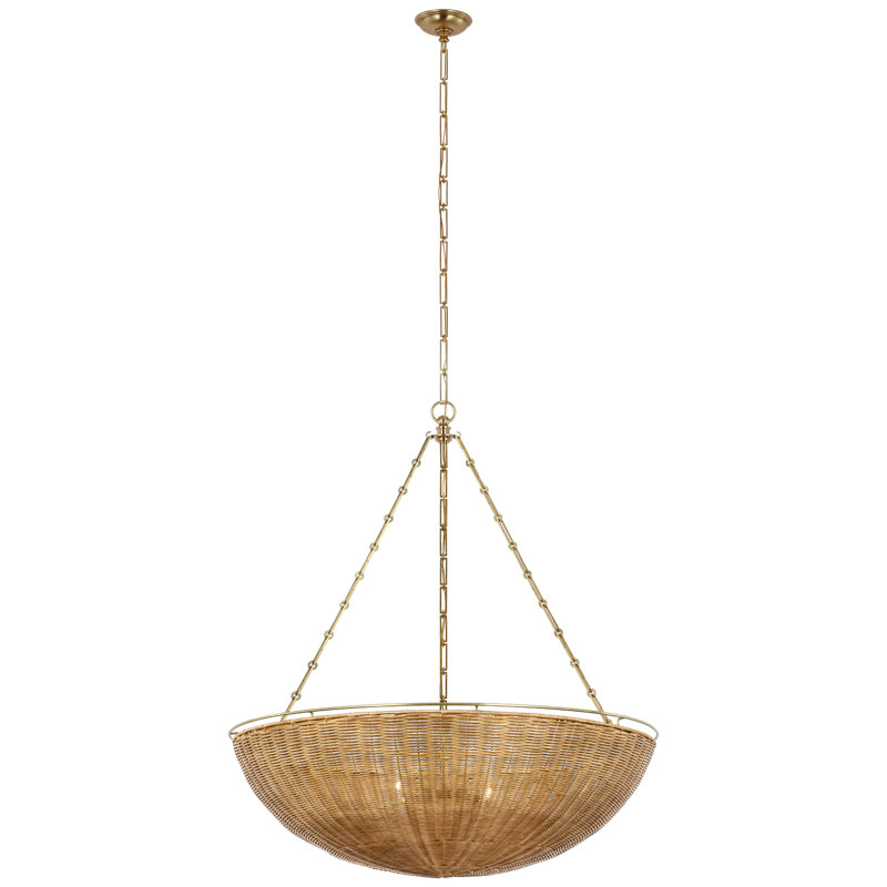 Clovis 4 - Light Chandelier, Antique-Burnished Brass, 42.25" H x 38" W x 38" D