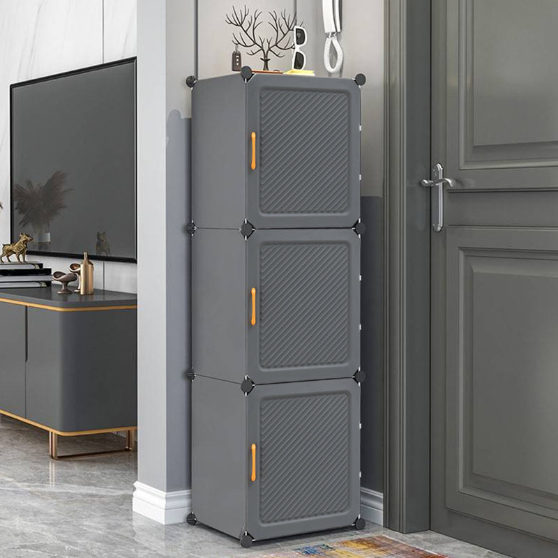 8 Pair Stackable Shoe Storage Cabinet