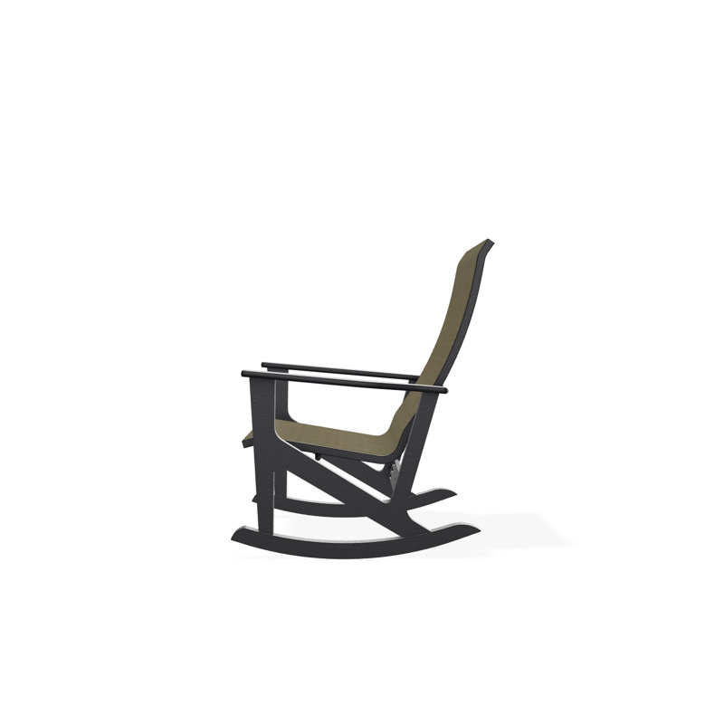 Wexler Polymer Outdoor Lounge Chair, Beachwood, Elevation Stone