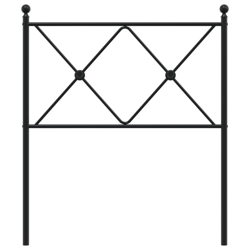 Metro Lane Metal Replace Headboard White 90Cm, Small Single - 75 x 190 cm, Black