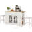 Medeeha Large Portable Kitchen Island Table With Storage Drop Leaf & 2 Bar Stools Seating For Kitchen On Wheels With Power Outlet & Footrest-738391303