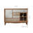 Rustic Retro Solid Wood Carved Accent Cabinet