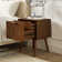 Boneva Mid-century Modern 2-Drawer Nightstand with Hidden Drawer and Built-In Outlets