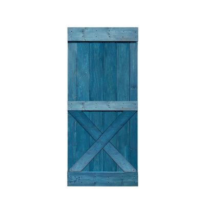 Porte de grange peinte peinte en bois à panneau sans installation de quincaillerie d’installation