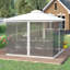 Filet de remplacement pour pavillon de jardin 10 pi x 13 pi, blanc. Gardes à ailes de débris. Méthode d'installation simple. Convient à différentes versions de 10 pi x 13 pi. Composé