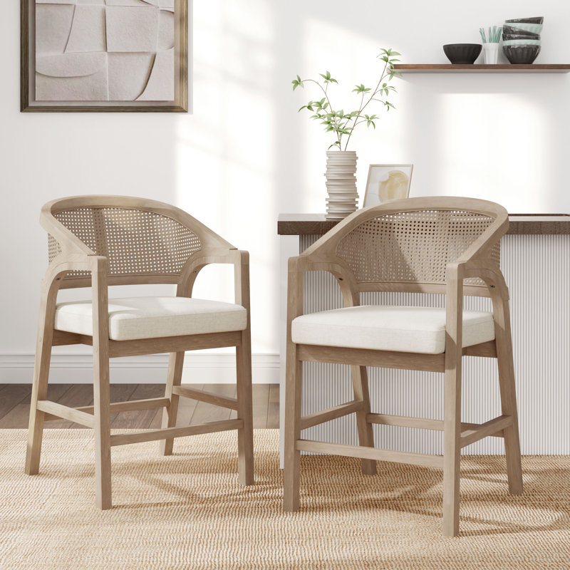 Tabouret de comptoir Darise, Frêne clair
