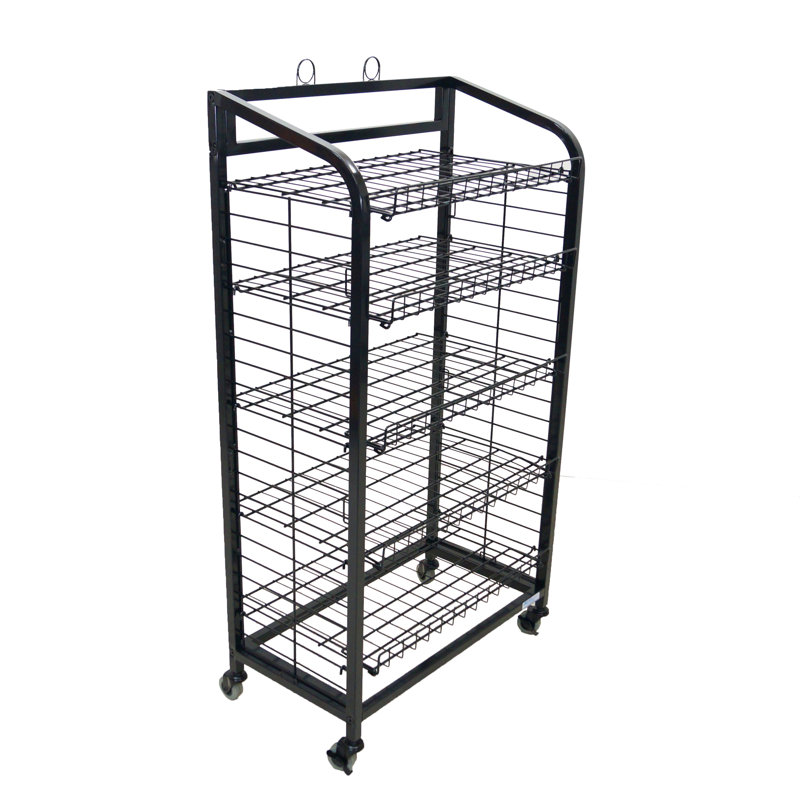 30'' W Metal Height -Adjustable Merchandiser with Wheels