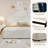 Bed Frame With Soft Headboard, Boucle Upholstered Bed Frame With Storage Drawers, Wooden Slats Support-113023859