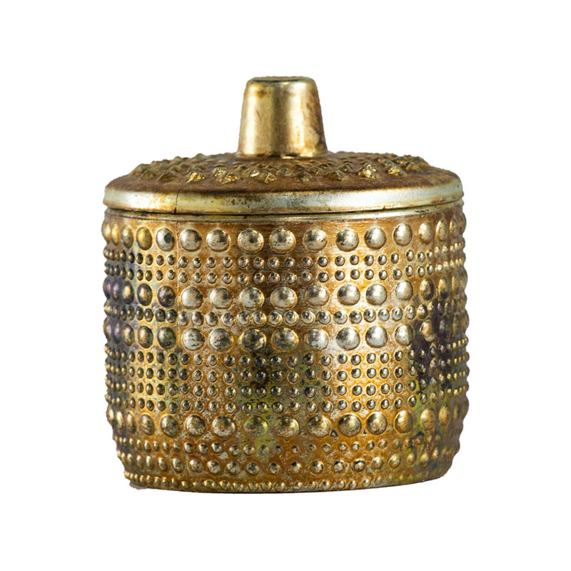Scented Jar Candle with Glass Holder, 3.5" H x 3" W x 3" D