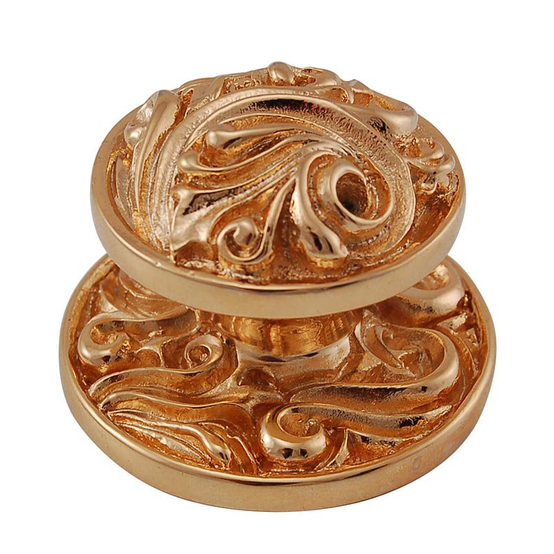 Liscio Mushroom Knob, Polished Gold
