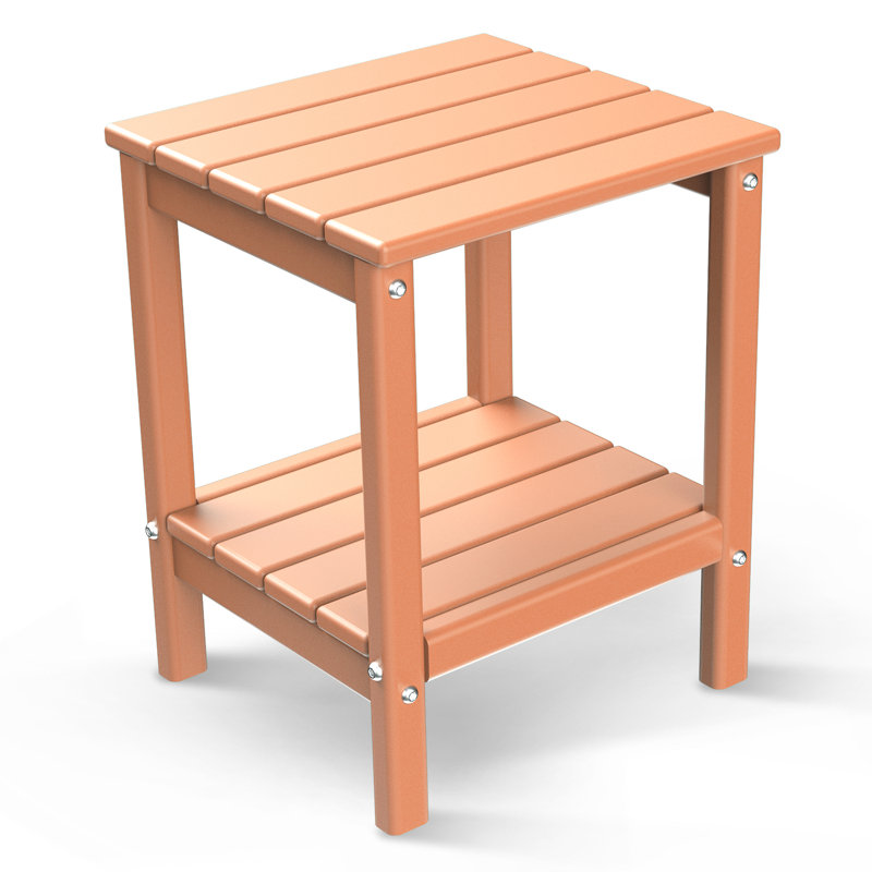 Matei 14 L x 13 W Outdoor Adirondack Side Table, Teck