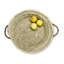 Handwoven Palm Tray with Leather handles-1037163142