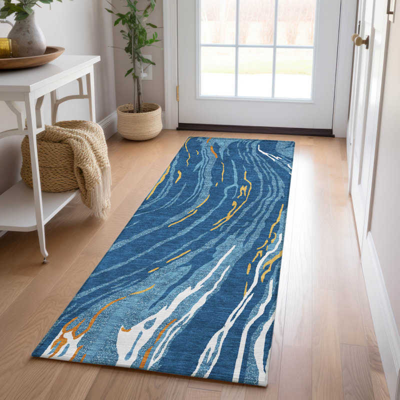 Machine Washable Indoor/Outdoor Chayden ACN1037 Ivory Rug, Runner 2'3" x 7'6"