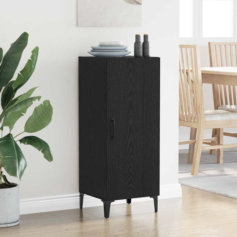 Sideboard Engineered Wood Indoor Side Cabinet Cupboard, Black Oak