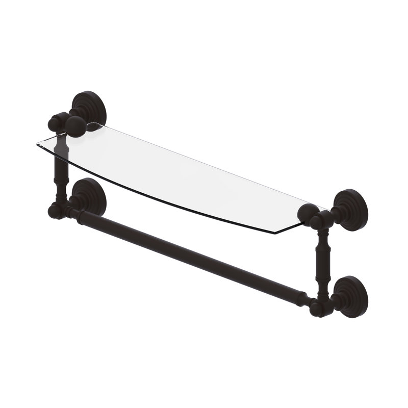 Beresford Bracket Shelf with Towel Bar, 5" H x 22.2" W x 6.1" D, Oil Rubbed Bronze