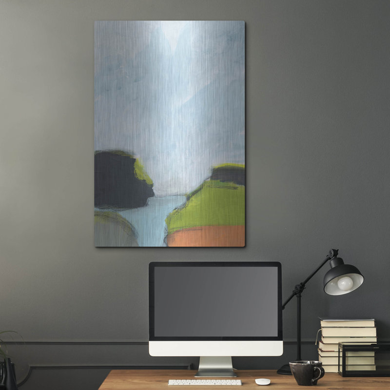 "Lark Manor ™" Landscape No. 87 "par Jan Weiss, art mural en métal, H 36 po x l 24 po