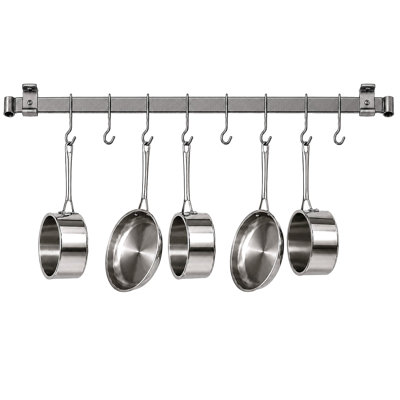 Steel Handcrafted Rectangle Wall Mounted Pot Rack