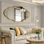 Oval Bathroom Mirror, Aluminium Frame Vanity Mirror with 4mm HD Shatterproof Glass, Wall Mounted Portrait or Landscape-2124695800-2124695806