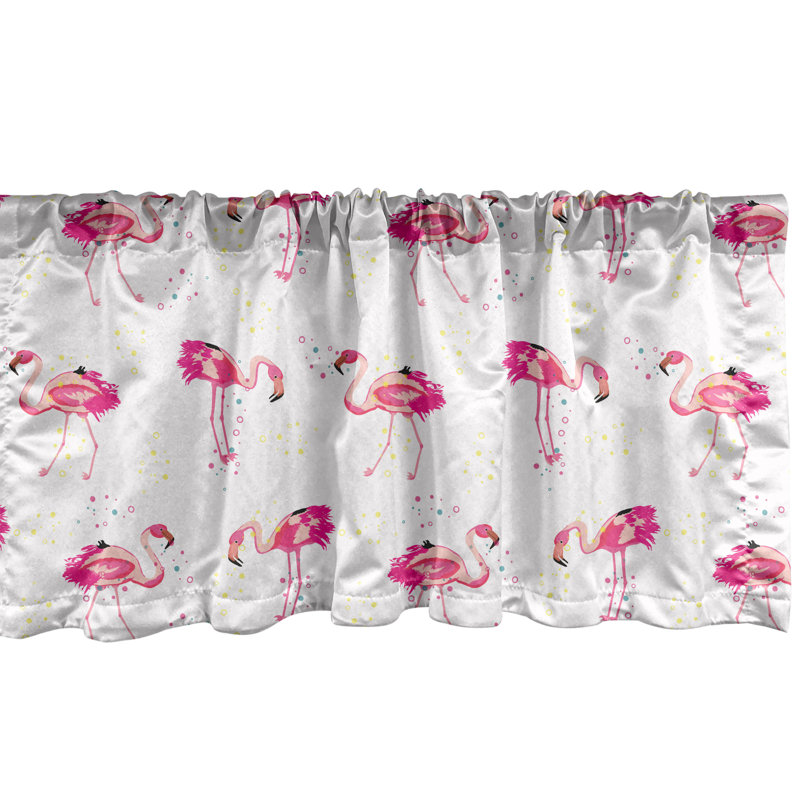 Ensemble de 2 cantonnières Ambesonne Flamingo, L 54 po x L 12 po