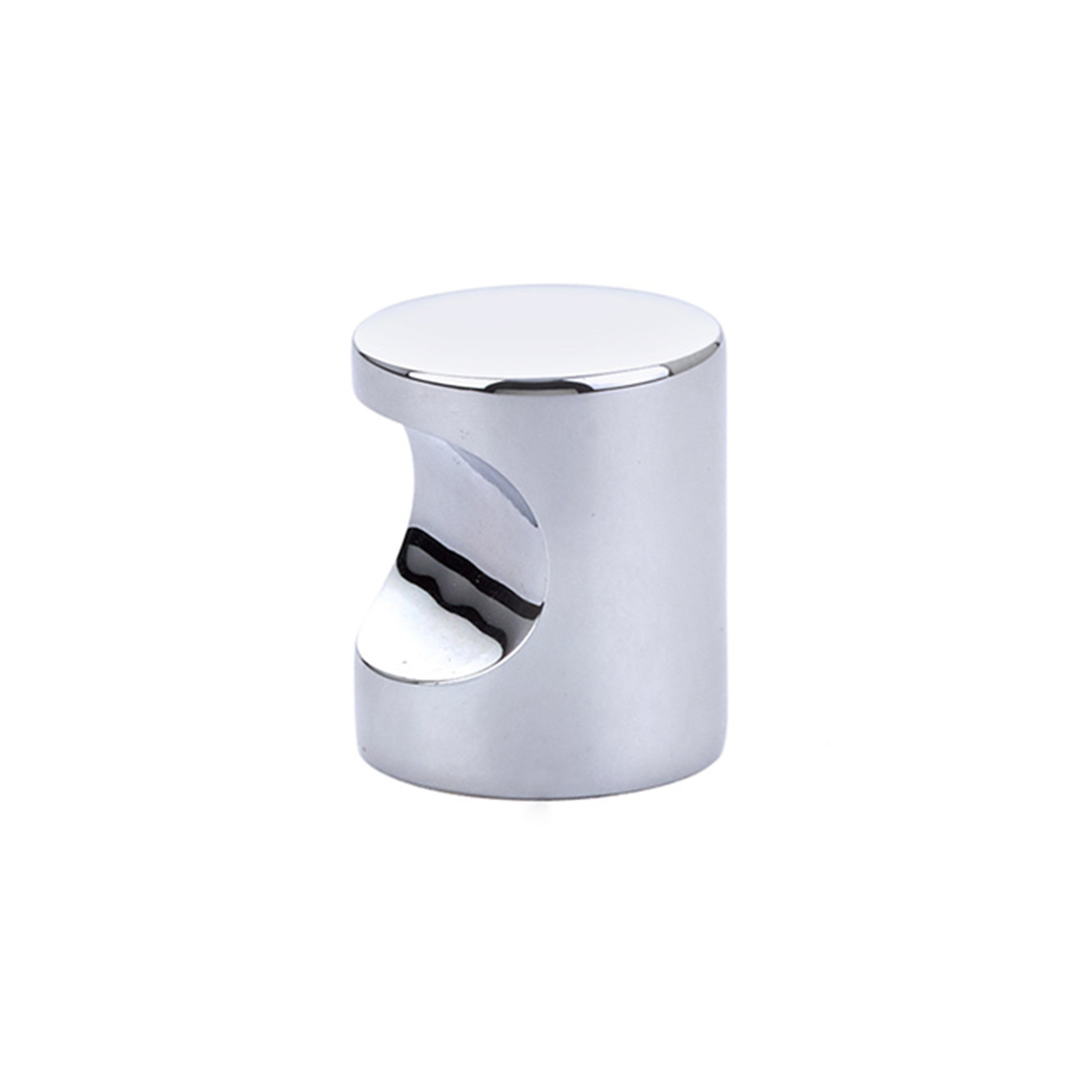 Cylindrical Knob Knob, Polished Chrome, 0.88"