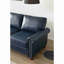 Causeuse de salon avec accoudoirs ronds et similicuir