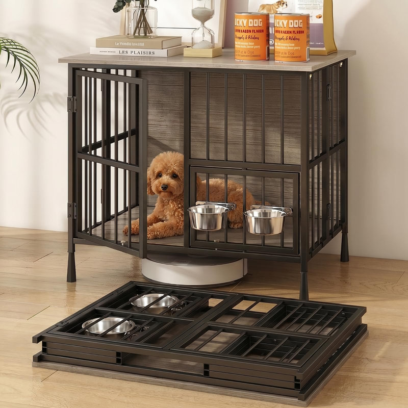 Mobilier de caisse pliable pour chien, Gray