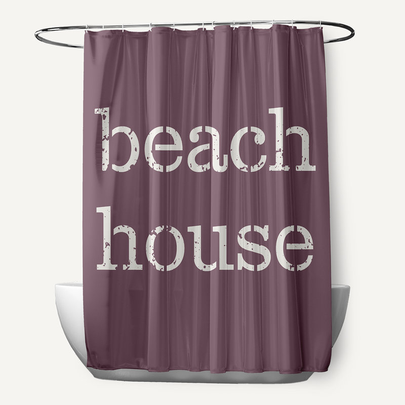 Rideau de douche simple, Mauve poussiéreux