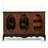 Mid-Century Modern Solid Wood & Glass Accent Cabinet
