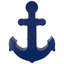 Enseigne murale bleue 12,5 "Anchor