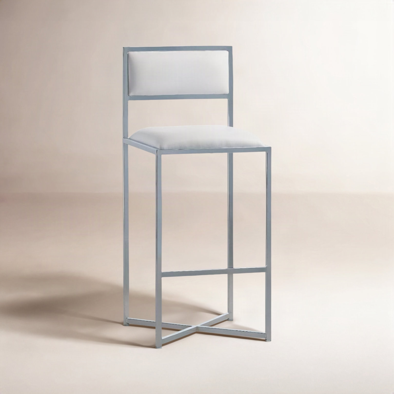 Malen Bar and Counter Stool, White, Bar Stool (30” Seat Height)