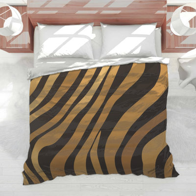 Black Gold Tiger Stripes Comforter