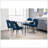 Modern Velvet Upholstered Dining Chair With Nailheads And Metal Legs, Set Of 2-2004603168