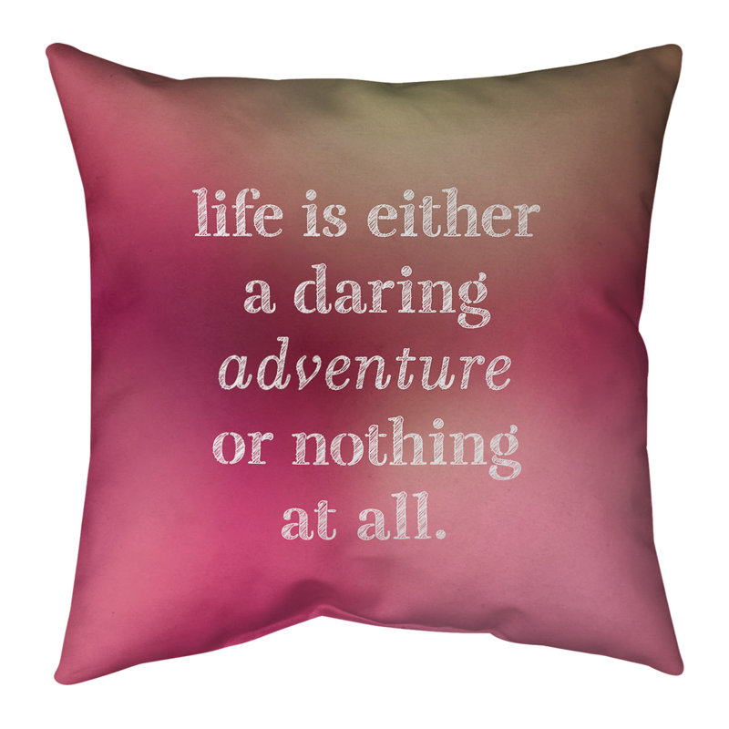 Coussin Handjet, 18 po x 18 po, Lueur rose, Housse de coussin seulement - sans coussin