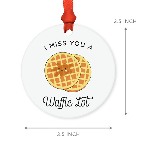 Cute Blue Waffle Maker Ornament, Food Ornament, Funny Ornament, Pancake  Christmas 