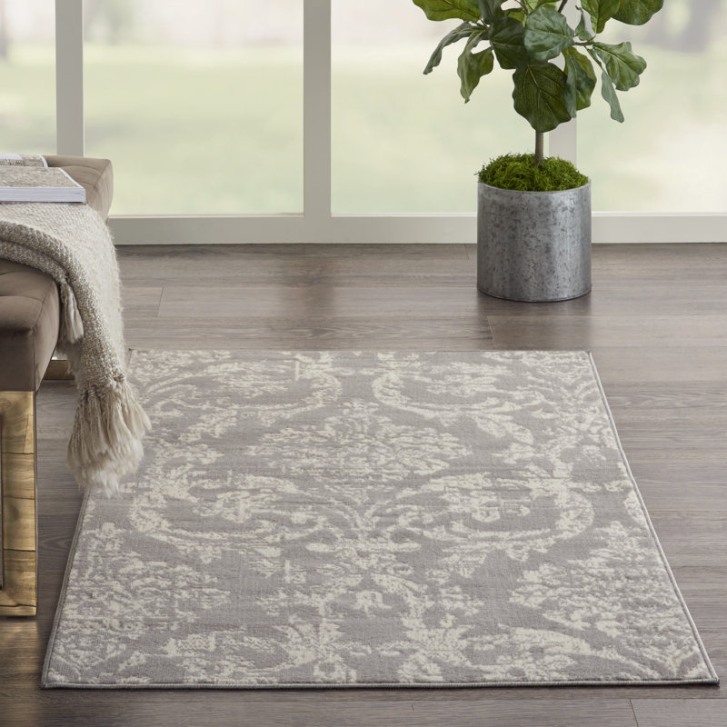 Rosemead Damask Indoor Rug, Rectangle 3' x 5'