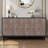 Sideboard Buffet Cabinet Kitchen Storage Cabinet Credenza Accent Console Table With Solid Wood Legs And 4 Convex Pattern Diamond Doors-156311443