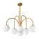 Bradrick 6 - Light Modern White Glass Globe Chandelier