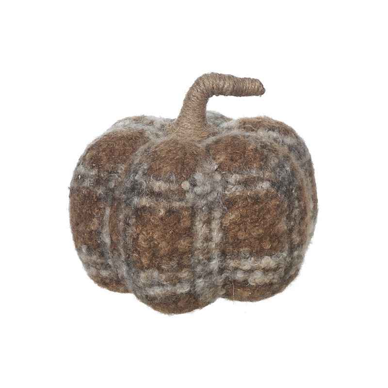 Tissu écossais écossais citrouille grand, H 9 po x l 6 po x P 6 po
