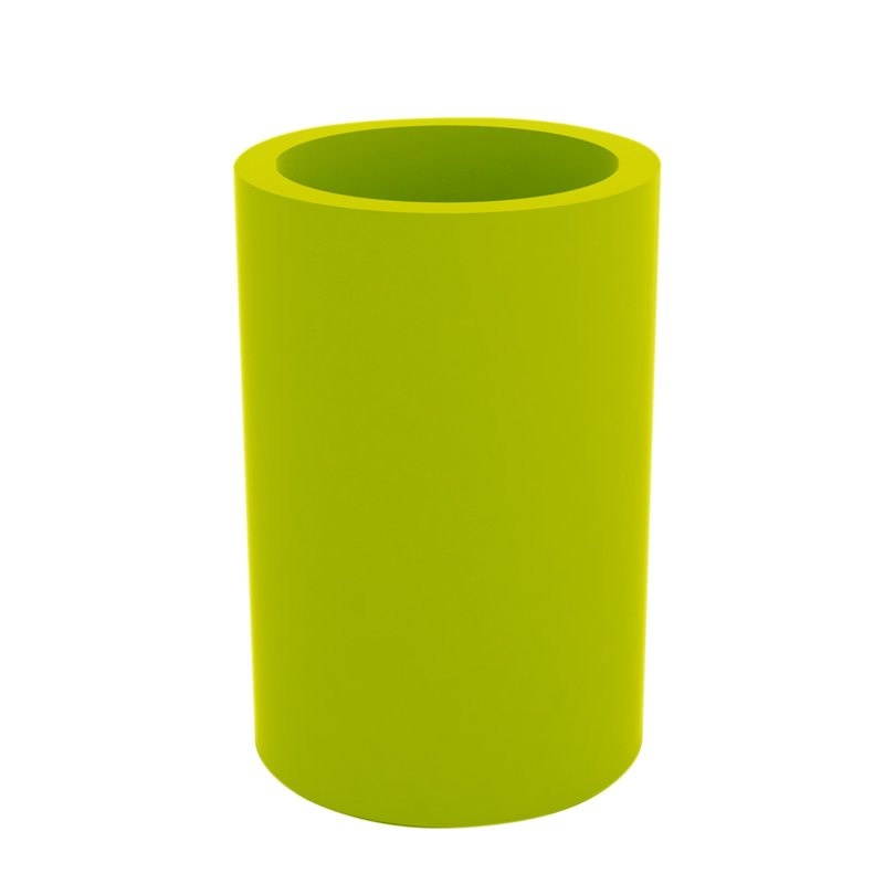Cilindro Resin Pot Planter, Ecru, 11" H x 5.5" W x 5.5" D