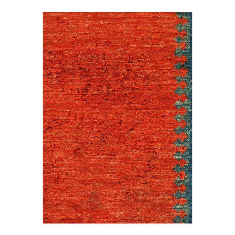 Mialynn Geometric Area Rug in Red