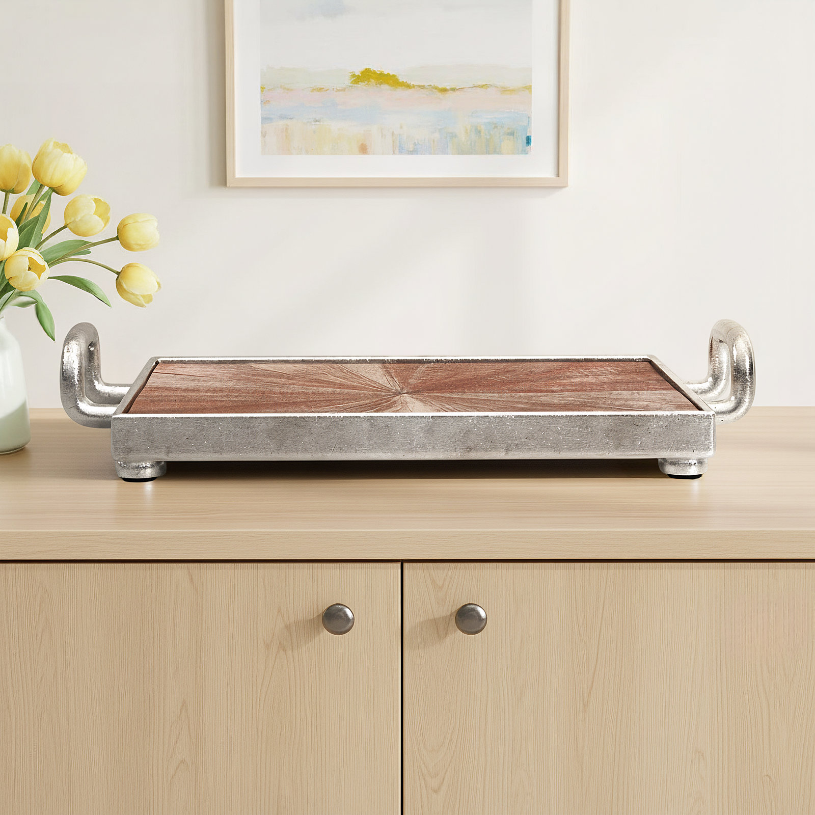 Oliver Modern Tray - Set of 1, 2" H x 10" L x 18" W