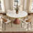 Luxury Thicken Stone Gold Trim Analia Round Solid Wood Base Kitchen Room Table For 2-8 People-1964089374-1964089361