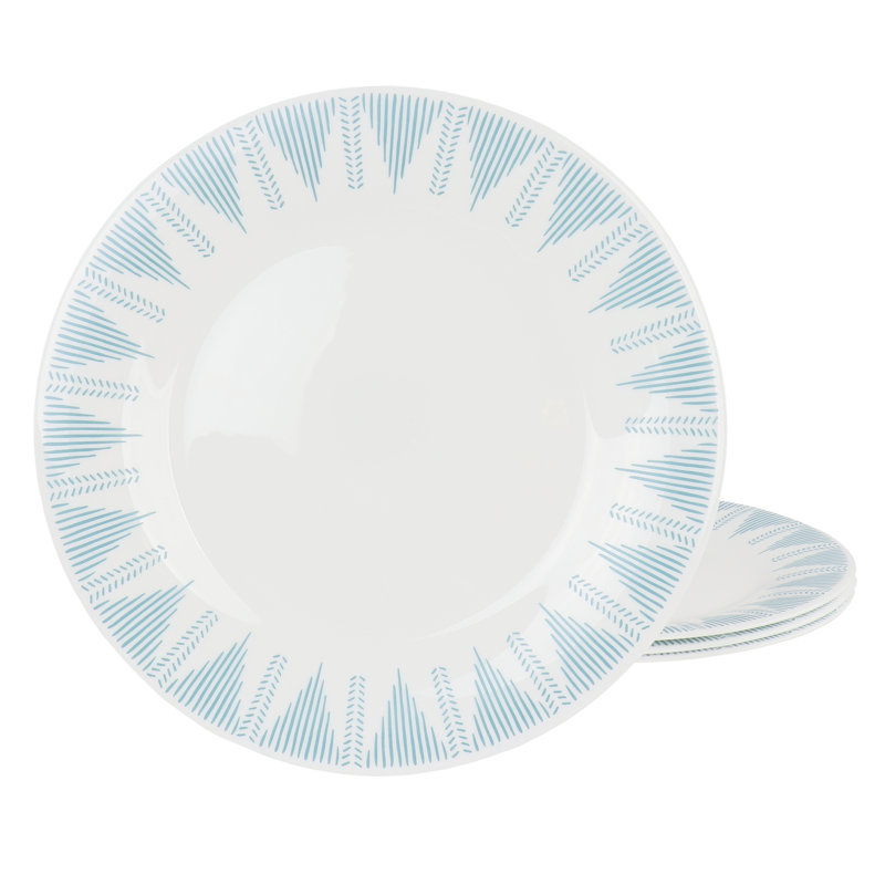 10'' Tempered Glass Dinner Plate , Set of 4