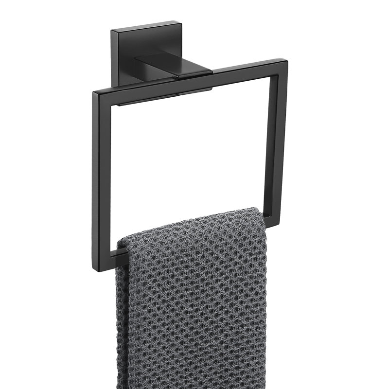 Stainless Steel Towel Ring, Black