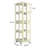 4-Tier All-Steel Rotating Bookshelf – 360° Wheels, Adjustable Shelf, Large Sturdy Spacious Book Rack (Yellow)-120012929